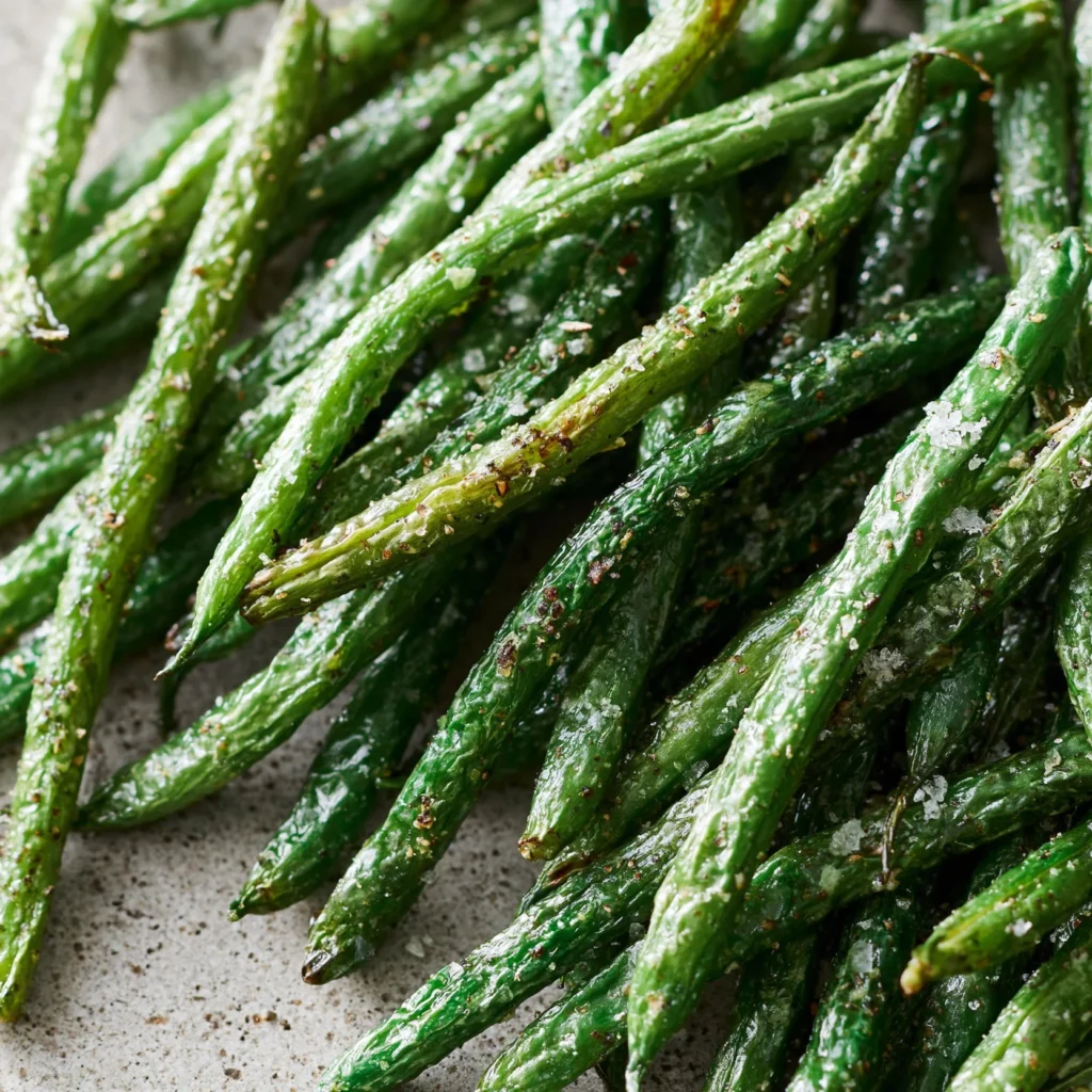 Delicious air fryer green beans served in a bowl