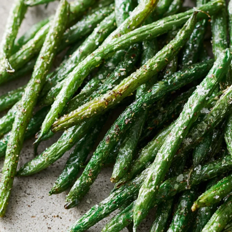Delicious air fryer green beans served in a bowl