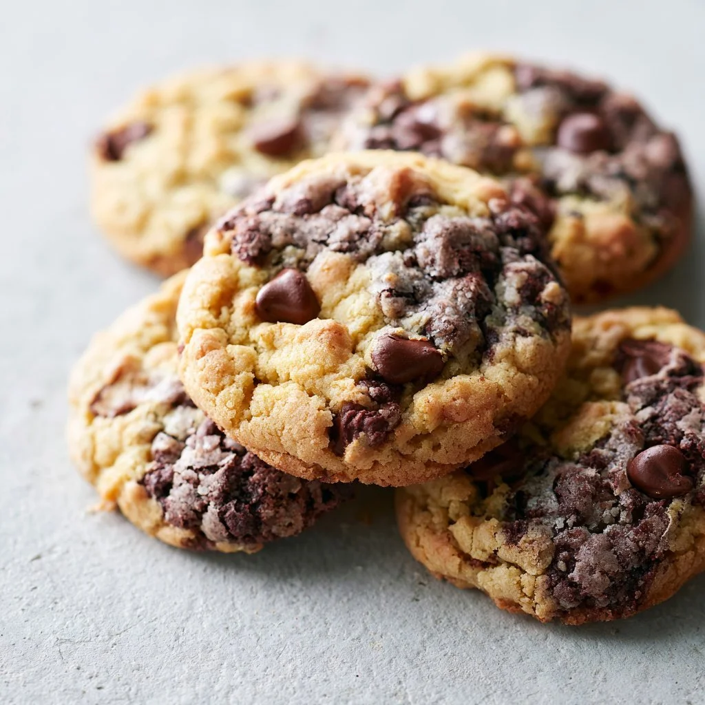 Delicious Brookie Cookies featuring a mix of brownie and cookie textures