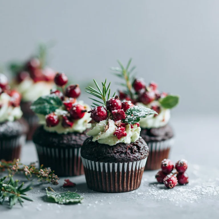 Christmas cupcakes decorated with strawberry Santa hats for festive celebrations