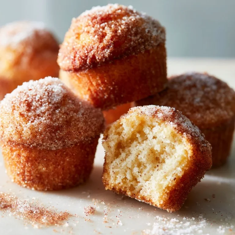 Freshly baked Cinnamon Sugar Muffins on a cooling rack