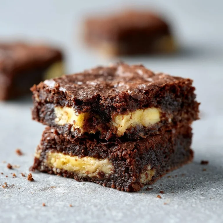 Healthy banana brownies made with ripe bananas and wholesome ingredients