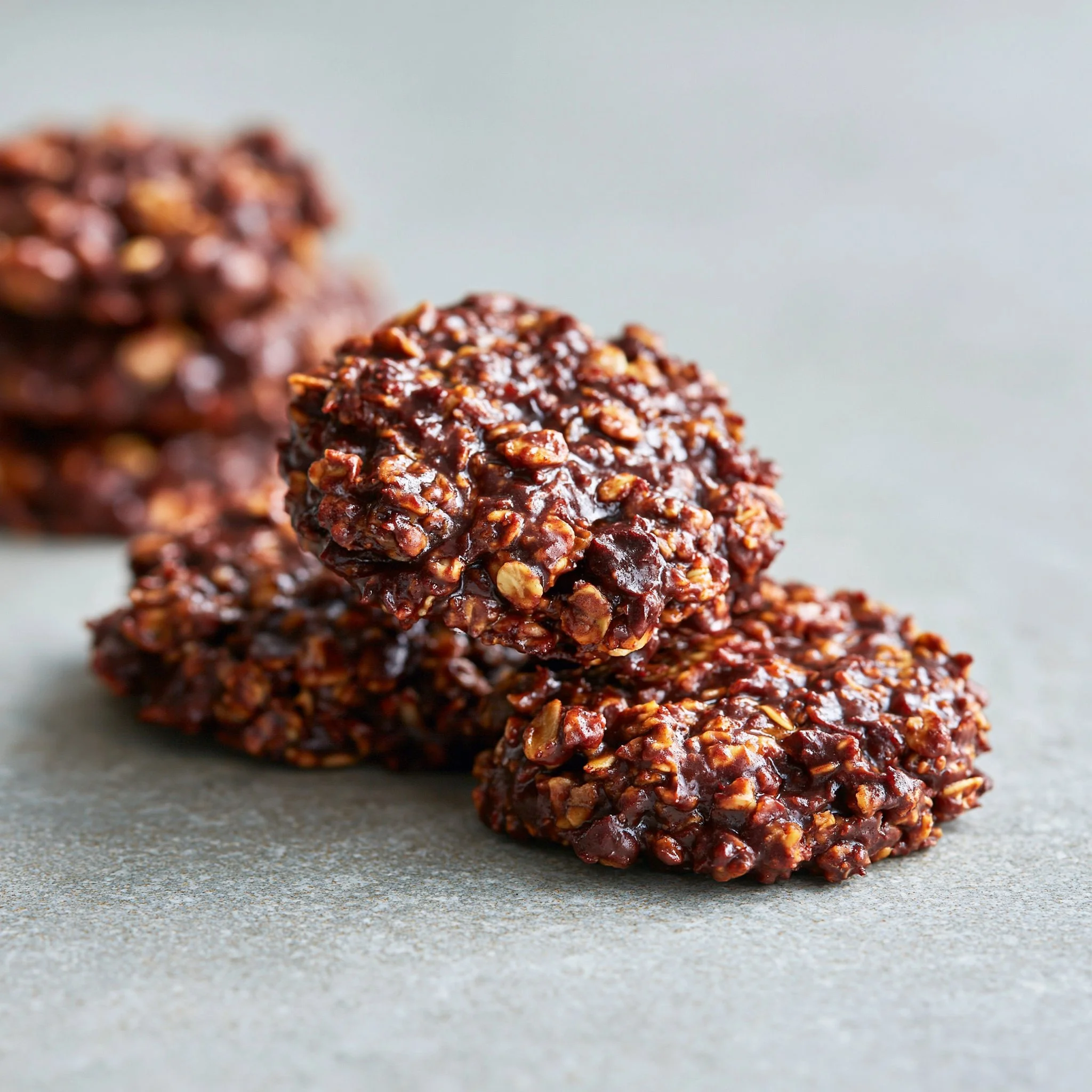 Healthy No-Bake Chocolate Oat Cookies