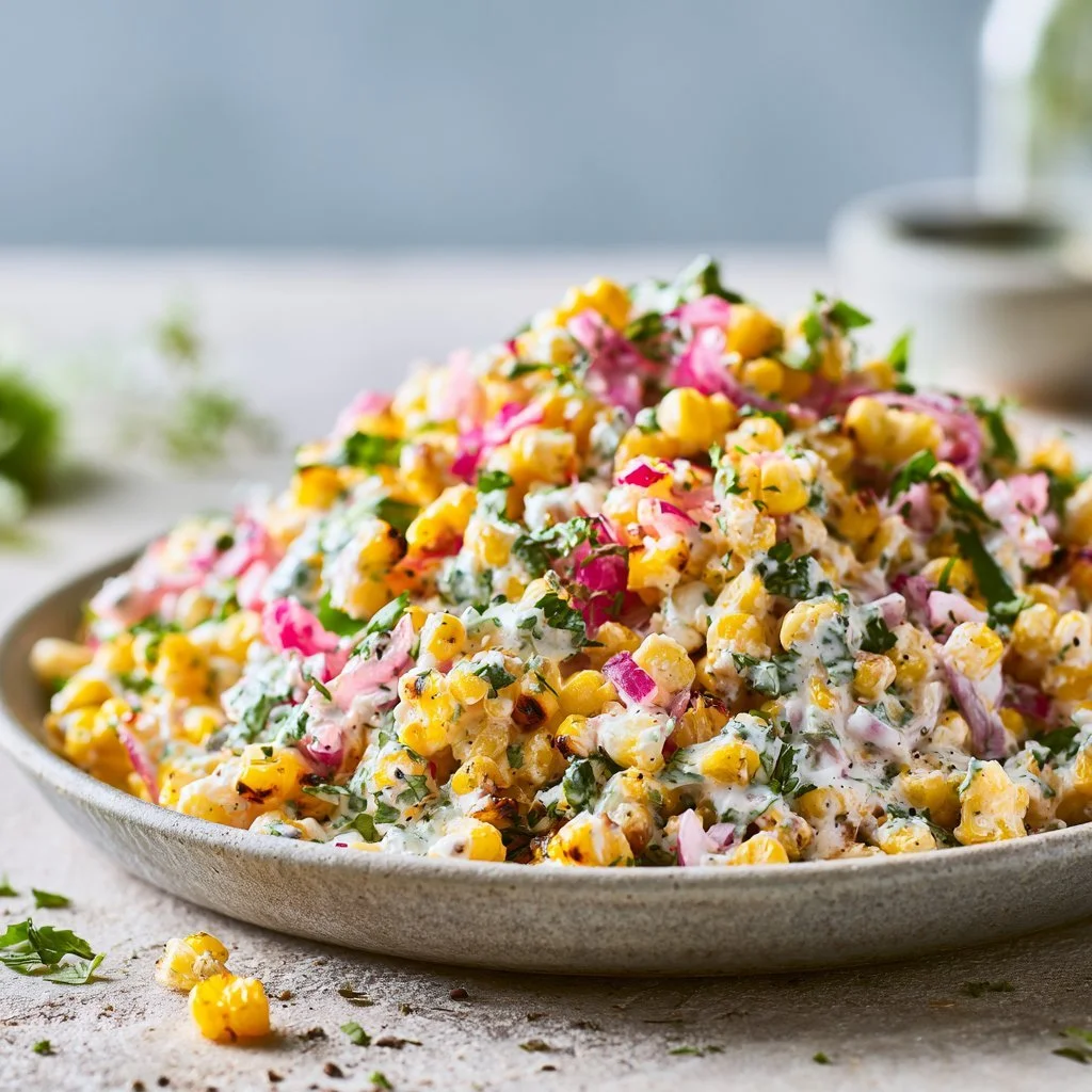 Healthy Street Corn Salad with Greek Yogurt