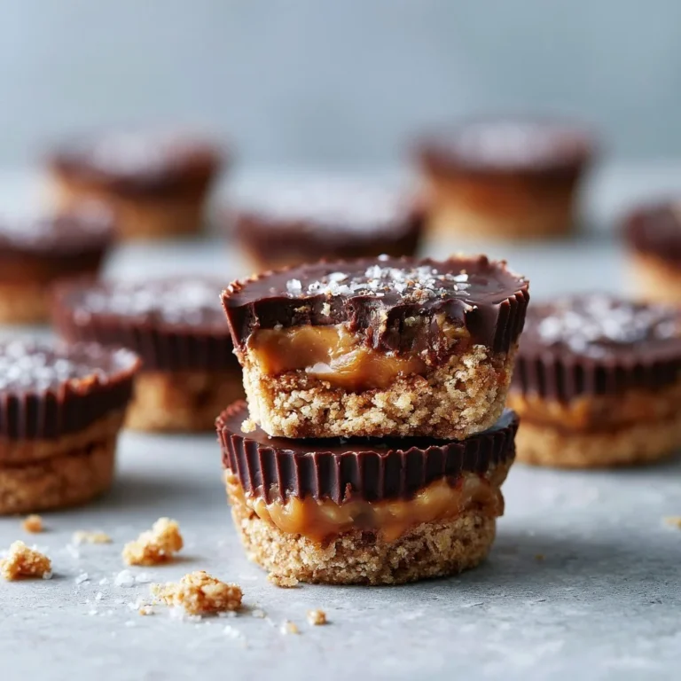 Healthy Twix Cups made with wholesome ingredients