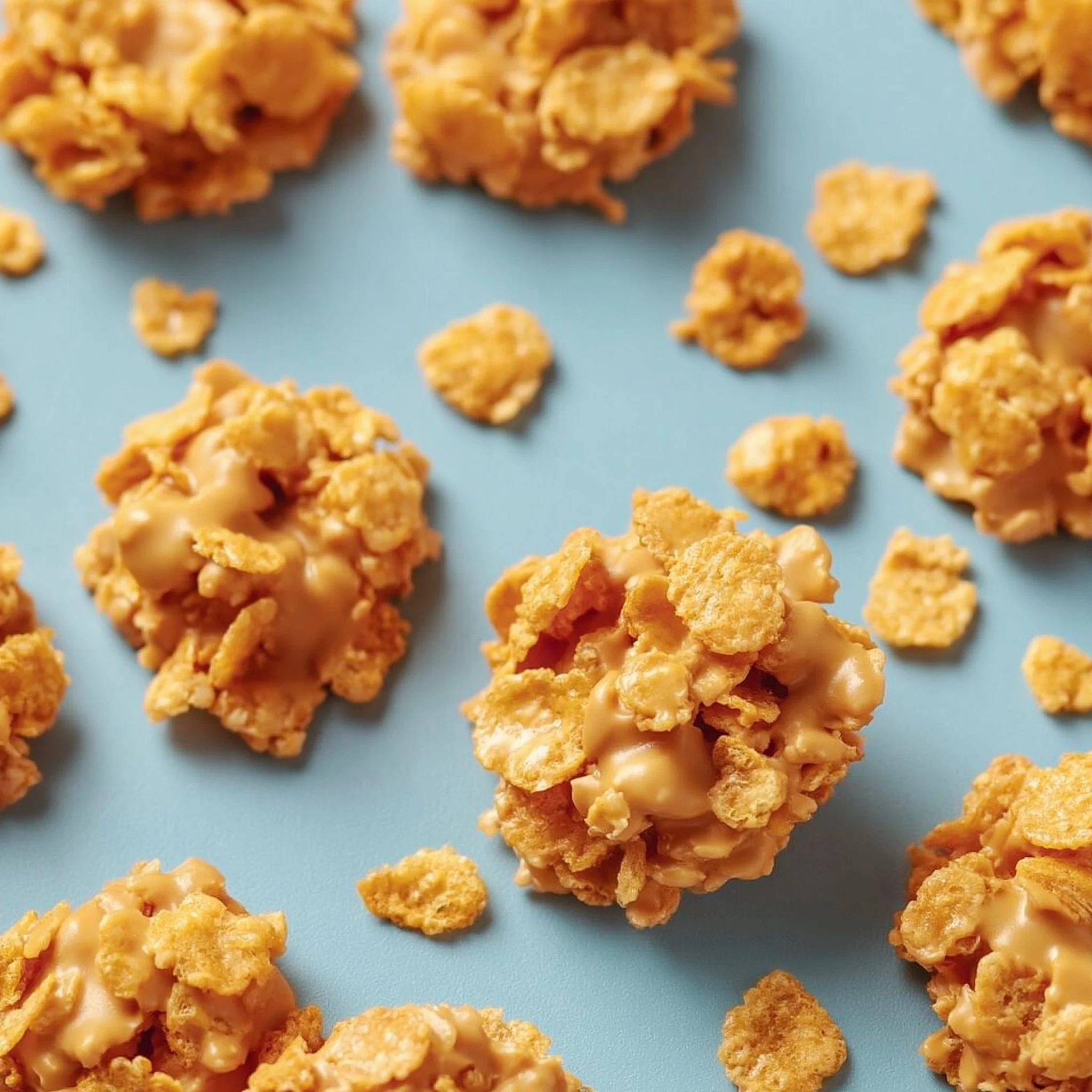 No-Bake Peanut Butter Cornflake Cookies